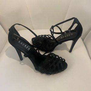 - LAUREN by Ralph Lauren Heel black Sandals  shoes dressy strappy